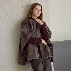 Ragon lambs fur cape coat M4D911