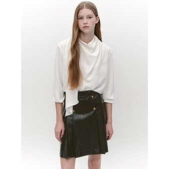 그레이데시온 Draped Scarf Blouse OFF WHITE