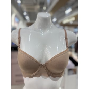 비너스 [여주점] 와코루 부유방커버 슬림 심플 몰드 물결 누디 브라[WBR2061A_D] OB