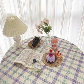 식탁보 테이블보 2인 4인 6인 크리스마스 원형 구김없는 매트 린넨 행사용