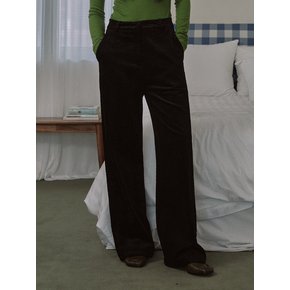 RELAXED CORDUROY PANTS / BLACK