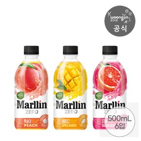 웅진식품 자연은 자연은 더말린 제로 3종 500ml 6펫