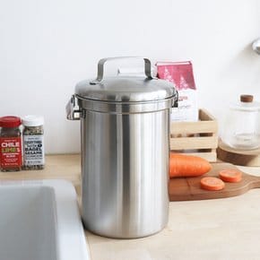 올 스텐304 벌레차단 음식물 냄새차단 완벽밀폐 음식물 쓰레기통 3L