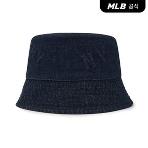 MLB [코리아공식] 클래식 모노그램 랜덤 톤톤 엠보 데님 버킷햇 드롭핏 (Ig)