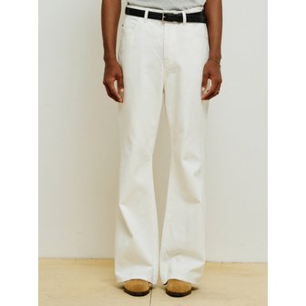 미나브 코튼 와이드 플레어 팬츠 [화이트]