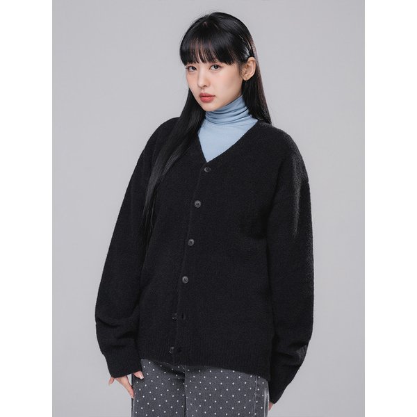브이넥 니트 가디건 BK8942_블랙