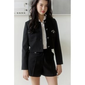 라운드넥트위드크롭자켓 ER2OJK51