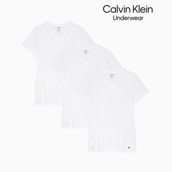 Calvin Klein Underwear 남성 코튼 클래식 브이넥 3PK NB4052-100