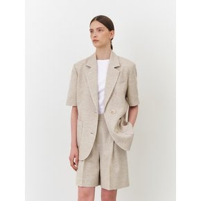 RTR STITCH COLLAR BLAZER BEIGE