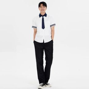 블랙 더블라인 남자 교복세트 셔츠 타이 바지  교복_P408403670