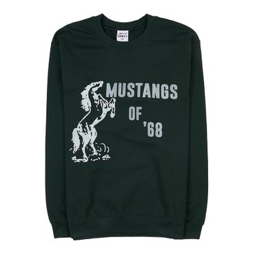 와일드동키 [와일드 동키] 무스탕 코튼 맨투맨 FR MUSTANGS FOREST GREEN