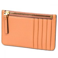 TORY BURCH 73289 [] 토리 버치 코인 케이스 가죽 버디 로고 슬림 지퍼 카드 케이스 명함 넣어