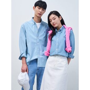 *20%적립*[Essential] 남녀공용 데님 셔츠  스카이 블루 (BC4264E70Q)