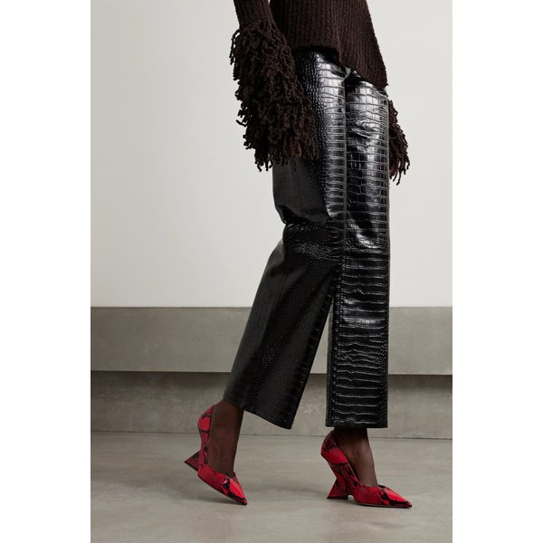 케오프 스네이크 이펙트 가죽 펌프스 레드 1647597326299695