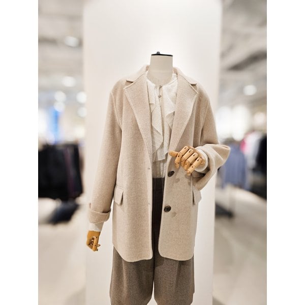 [파주점] [더아이잗컬렉션]울 캐시미어 블렌드 하프 코트 CRAA0CTH61