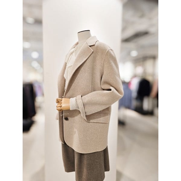 [파주점] [더아이잗컬렉션]울 캐시미어 블렌드 하프 코트 CRAA0CTH61