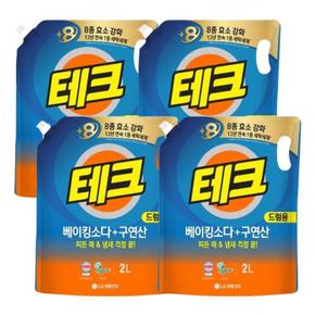 [LG생활건강] 테크 베이킹소다 구연산 액체세제 드럼용 리필 2L 4개 (S9966584)