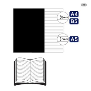 블랙노트 A5 80매 옥스포드