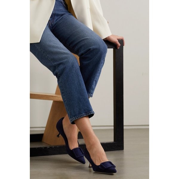 메이세일 버클 스웨이드 펌프스 50mm 네이비 1647597328414378