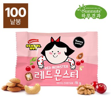 하루견과 스쿨넛 레드몬스터 18g x 100봉