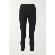 Seamless Ribbed Stretch-jersey Leggings 블랙