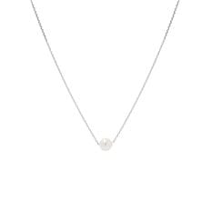 [925 silver] Un.silver.131 / simple pearl necklace (silver)