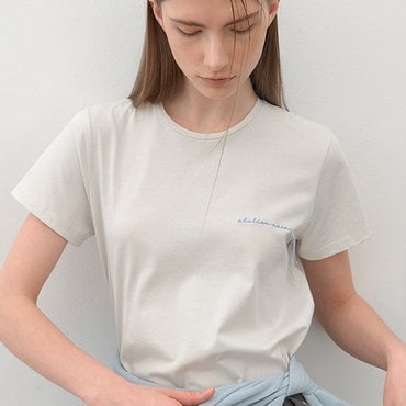 나인(Atelier Nain) 에센셜 레터링 포인트 티(T-6998)