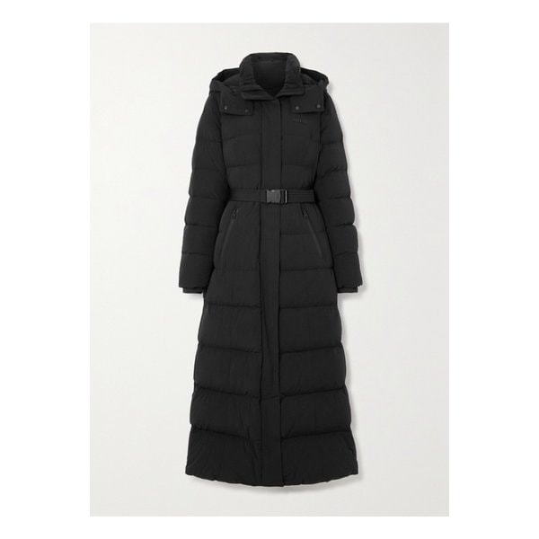 넷 서스테인 카리나 시티 벨트 후드 퀼팅  셸 다운 코트 블랙 1647597319449142