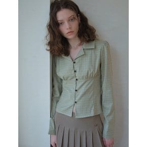 Vintage Check Long Sleeve Shirt_Dusty green(O26SH02)