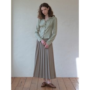 Vintage Check Long Sleeve Shirt_Dusty green(O26SH02)