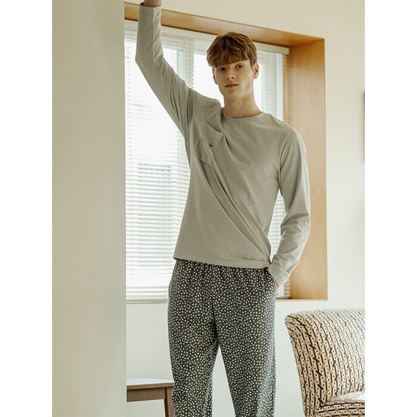 남자 그레이 코튼필드 마일드웨어 롱세트 SMJJAUP0025 SMJJAPT0027