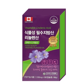 식물성 필수지방산 리놀렌산 180캡슐 6개월분 플렉시드오일 오메가3 ALA 알파리놀렌산