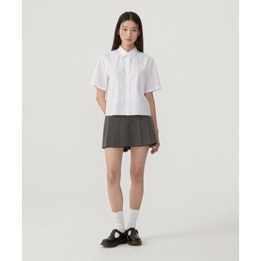 커버낫 우먼 클로버하트 하프 셔츠 화이트 CO2502SS70WH