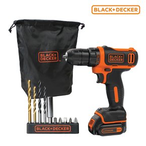 블랙앤데커 10.8V 드릴 드라이버 EBDCDD12HS 11pcs 액세서리 파우치 포함