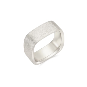 Valentine Square Ring - matt silver (1001030706)