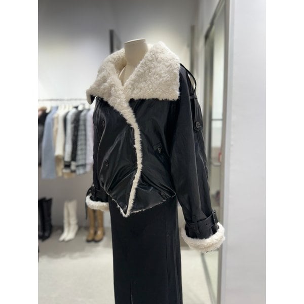 [여주점] 더블버튼 페이크 무스탕자켓 ES1EM200