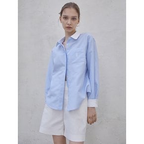 BLUE STRIPE CLERIC SHIRT