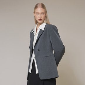 Basic One-button Jacket in Grey VW4SJ005-12