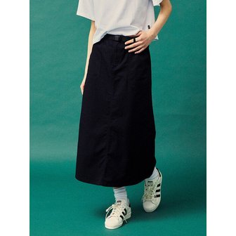 컬럼비아 유니버시티 MIL-LABEL BELTED COTTON LONG SKIRT 크라운네이비