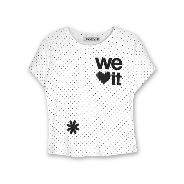 We Love It Graphic Dot T-Shirts_Ivory