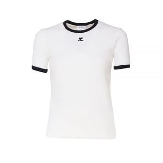 쿠레주 COURREGES 24FW VESJTS017JS0070 0098 (시그니처 콘트라스트 티셔츠)