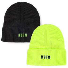 [MUST IT] 126856516 MSGM 로고 비니 블랙 형광 3340ML04 3341MDL08