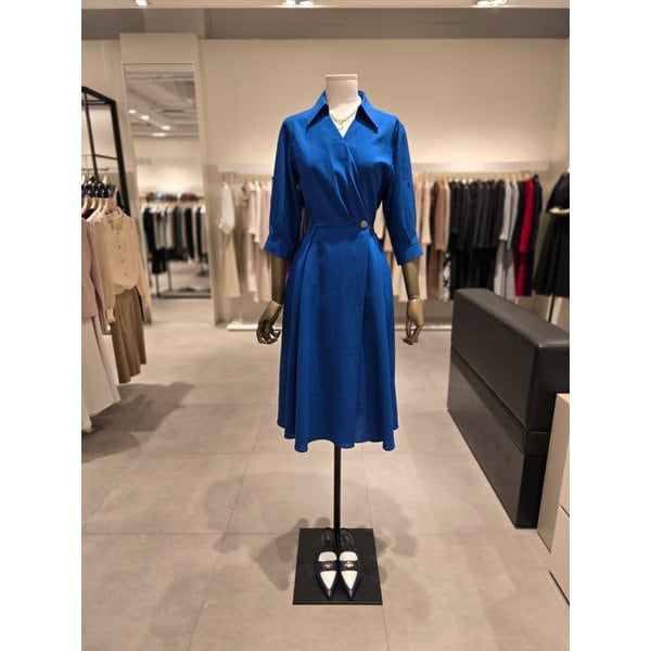 [파주점] 린넨 백 스모킹 플레어 원피스 JS4B0OP821