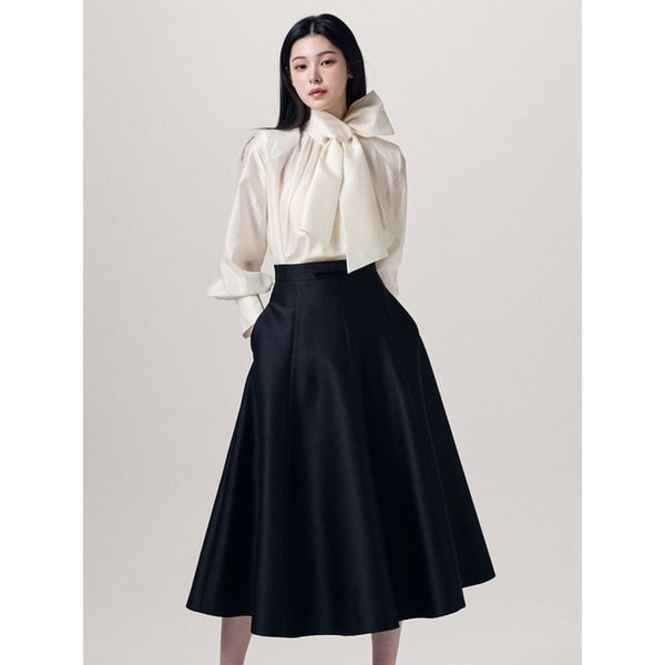 FLEUR COUTURE FLARE SKIRT - black