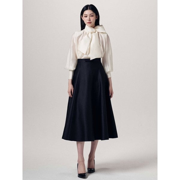 FLEUR COUTURE FLARE SKIRT - black