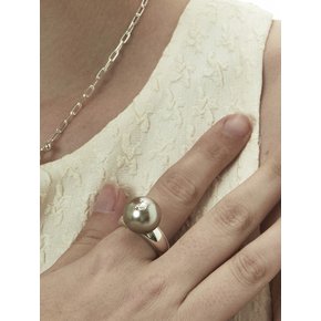 IC PEARL RING_SILVER