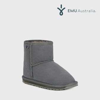 EMU Australia [공식판매처] 이뮤 키즈 Wallaby Mini 어그 부츠 Charcoal