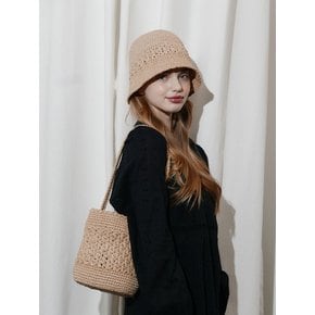 JASMIN BUCKET BAG-BEIGE