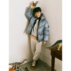 [시즌오프30%][BEANPOLE KIDS] 하이넥 후드 덕다운 푸퍼 숏패딩  그레이 (BI4938U063)