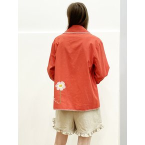 The DAISY Stitch Work Jacket Red_F241JK02